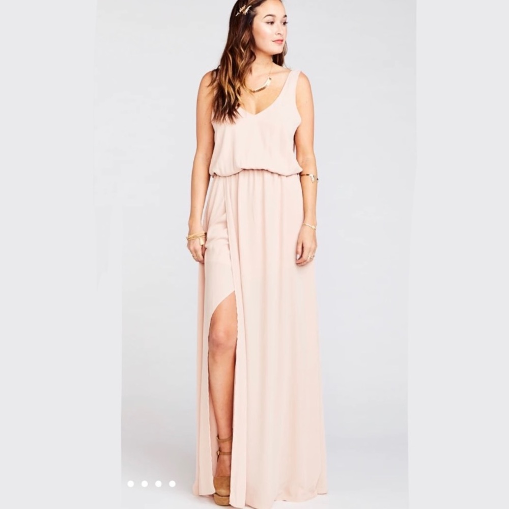 NWOT Kendall Maxi Dress in Dusty Blush Crisp